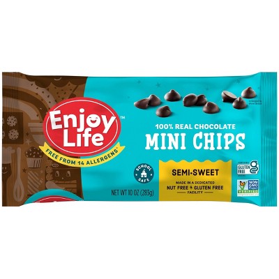 Enjoy Life Semi-Sweet Gluten Free Dairy Free Vegan Mini Chocolate Chips - 10oz