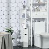 SEVOBAL Bathroom Storage Cabinets Freestanding Linen Tower with Multiple Shelves and Door Cabinets for Bathroom, White, 6"*11.75"*46.5" - 4 of 4