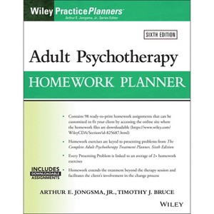 Adult Psychotherapy Homework Planner - (PracticePlanners) 6th Edition by  Arthur E Jongsma & Timothy J Bruce (Paperback) - 1 of 1