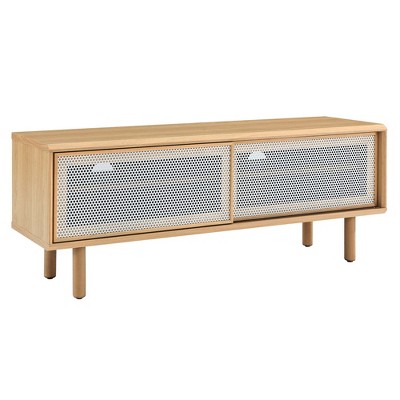 Modway Kurtis Modern MDF and Particleboard TV Stand for TVs up to 52" in Oak