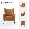 Harpocrates Classic Armchair with wingback and nailhead trim | ARTFUL LIVING DESIGN - 4 of 4