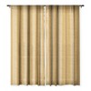 Little Arrow Design Co ivy stripes mustard Single Panel Sheer Window Curtain - Deny Designs - 3 of 4