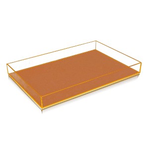 OnDisplay Electric Neon Luxe Clear Acrylic Stackable Cosmetic/Jewelry Tray - 1 of 4