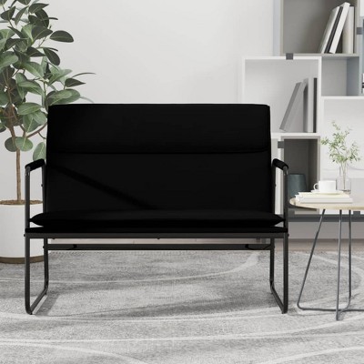 vidaXL Bench Black 39.4 in.x25.2 in.x31.5 in. Faux Leather