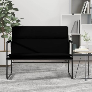 vidaXL Bench Black 39.4 in.x25.2 in.x31.5 in. Faux Leather - 1 of 4