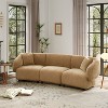 98.5" Curved 3-Seater Sofa – Plush Upholstery, Streamlined Contemporary Frame, Ideal for Modern Living - 2 of 4