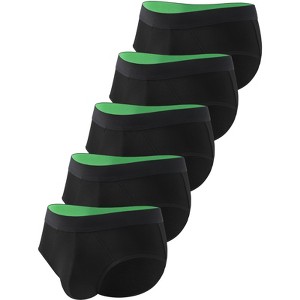 TIICHOO Washable Incontinence Underwear for Men LeakProof Underwear Briefs 5 Pack - 1 of 4