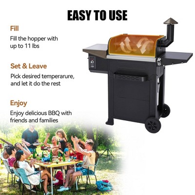 ZPG-6002B Brown Wood Pellet Grill with Rotisserie