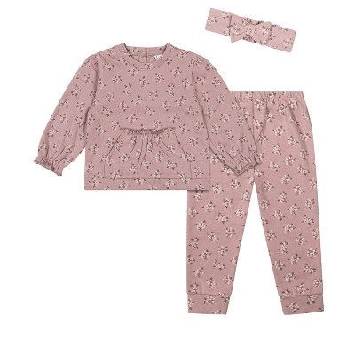 Nicole Miller Baby Girls 3 Piece Matching Fleece Set