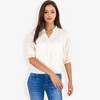Anna-Kaci Women's Embroidered Blouse With V-Neck And Eyelet Detailing - 3 of 4