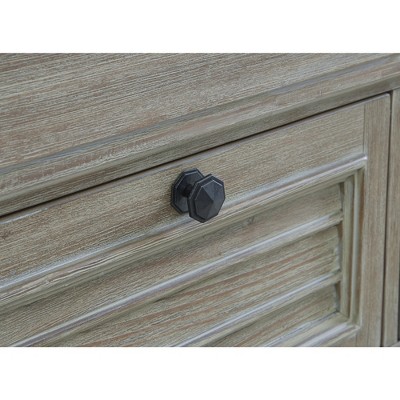Beige Rectangular Wood End Table with Storage