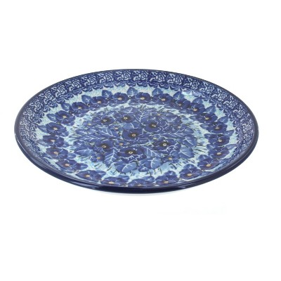 Blue Rose Polish Pottery Ceramika Artystyczna Dessert Plate