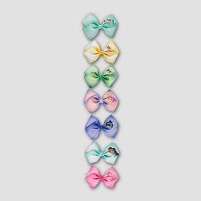 Girls' Disney Princess 7pk Bow Hair Clip