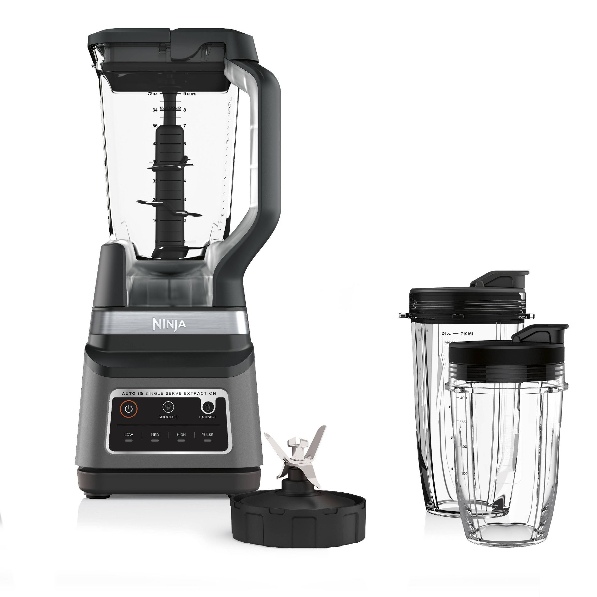 Ninja Professional Plus Blender DUO with Auto-iQ - BN753TGT: 1200W Smoothie Blender, 72oz Pitcher, Ice Crushing, Silver