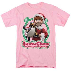 Men's Santa Claus Is Comin To Town Penguin T-Shirt - 1 of 4