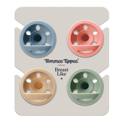 Tommee Tippee Breast Like Pacifier 6-18 Months - Pink & Blue - 4pk