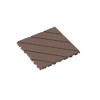 Vynxaria Brown Waterproof Plastic Interlocking Gray Tiles (44 Pieces) with Diagonal Stripes, Ideal for Poolside, Balcony, Patio & Backyard - 3 of 4