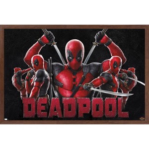 Trends International Marvel Deadpool & Wolverine - Deadpool Framed Wall Poster Prints - 1 of 4
