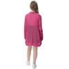 Girl's Crochet Cover Up Cardigan Summer Lightweight Long Sleeve Soft Cardigans - 3 of 3
