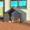 Okak Outdoor Dog House with Waterproof Cover, Sun-Protection Dog Kennel with Metal Frame, Dog Tent for Dogs and Small Animals - 2 of 4