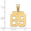 Black Bow Jewelry 14k Yellow Gold, Athletic Collection Medium Polished Number 89 Pendant - 2 of 3