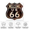 Trademark Fine Art - "Route 66 Distressed Welcome" Outdoor Canvas - 3 of 4
