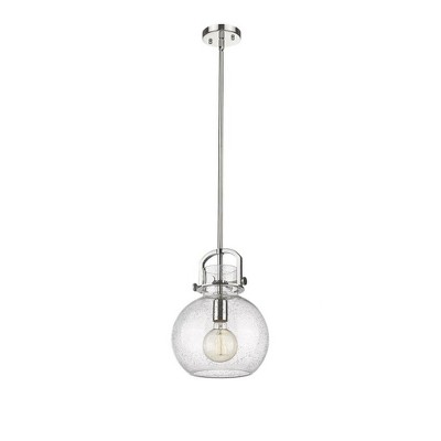 Newton Sphere - 1 Light Stem Hung Pendant In Industrial Style-15.38 Inches Tall and 10 Inches Wide