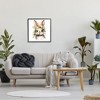 Stupell Industries Flower Garland Bunny Black Framed Giclee Art - 2 of 4