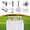 MUKE 4 ft Folding Ice Table with Drain, Party Cooler & Cleaning Station with Removable Skirt (White) - 4 of 4