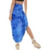 LA LEELA Women's Summer Bikini Wraps Beach Wrap Coverup Sarong Skirt Bathing suit Swimsuit Swimwear Cover Up for Women One Size Blue, Floral - 4 of 4
