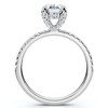 Pompeii3 1 1/2Ct Oval Diamond Accents Engagement Ring White Yellow or Rose Gold Lab Created - 2 of 4
