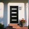 Lirago 36 x 80 Left Hand Inswing Black Fiberglass Front doors with Brickmould 4-9/16" Vinyl Frame Frosted Glass - 2 of 4