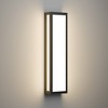 LamQee 26.3 inch Rectangle Outdoor Wall Light Integrated LED Black Modern Exterior Lighting Fixtures Wall Mount Sconce with Acrylic Shade - 4 of 4