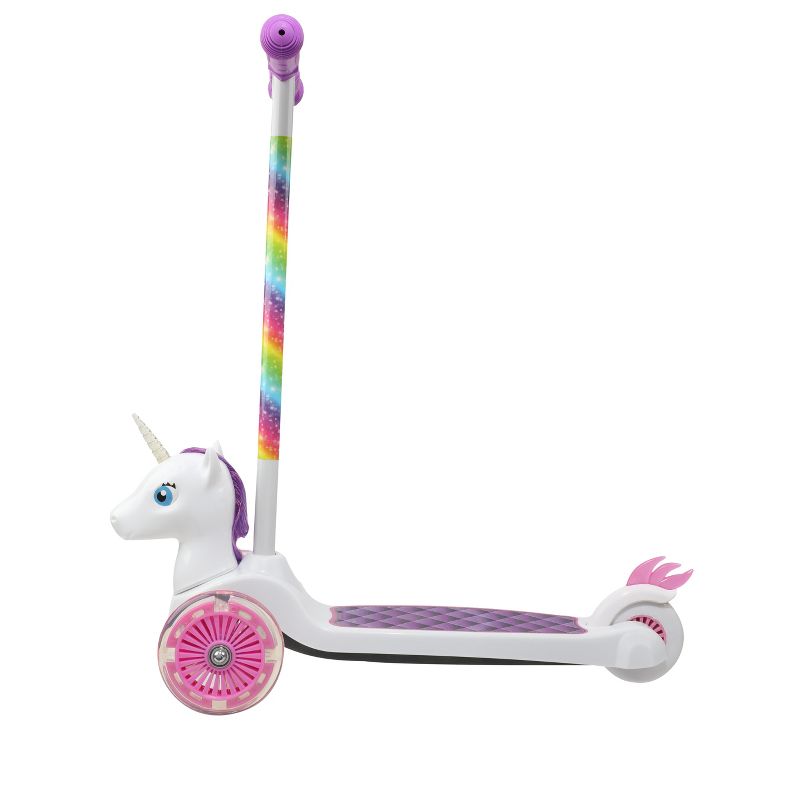 Voyager Unicorn 3D Kids Scooter with 3 Wheels Tilt and Turn, 4 of 8