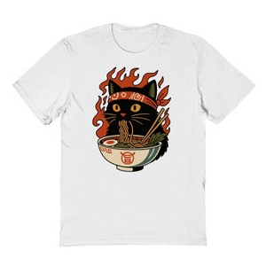 Rerun Island Men's Nippon Cat Ramen Short Sleeve Graphic Cotton T-Shirt - White XL - 1 of 4