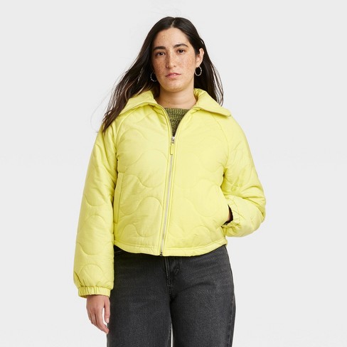 Women's Quilted Jacket - Universal Thread™ Lime Green M : Target