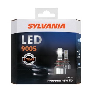 SYLVANIA 9005 LED -  Fog Lights For Cars and Trucks - Headlight Bulbs for Off Road Powersports - 6000k Cool White LED Light - Long-Lasting Bulbs - 1 of 4