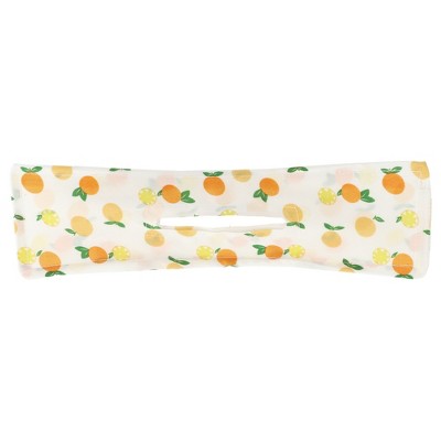 Unique Bargains Women's Cute Tangerine Pattern Hair Curler Yellow Orange White 1 Pc