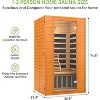 Real Relax Infrared Sauna for Home,Home Infrared Saunas up to 1-2 Persons,Canadian Hemlock with Low Emf Red Light Therapy,9-Color Chromotherapy Lights - 2 of 4