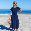 Women's Black Short Sleeve Cover-Up Maxi Dress - Cupshe - 3 of 4