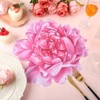 Aoibox Set of 100 Peony Floral Place Mats Spring Paper Disposable for Dining Table Parties Wedding Kitchen Decor Bridal Shower - 2 of 4