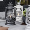 Feuerhand Outdoor Kerosene Fuel Lantern, German Made Weather Resistant 276 Galvanized Hurricane Lamp for Camping or Patio, 10 In, Sparkling Iron Gray - 2 of 4