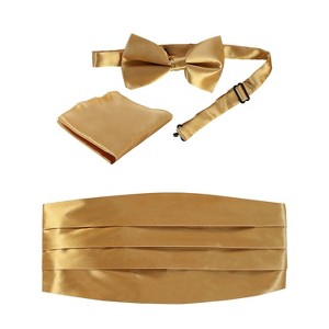 Gioberti Boy's Adjustable Satin and Paisley Cummerbund Set - 1 of 3