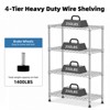 Vynxaria 1000 lbs Storage Shelving Steel Heavy Duty 4-Tier Utility Shelving Unit Steel Organizer Wire Rack - 4 of 4