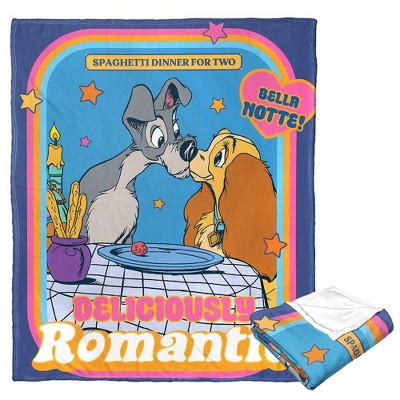 Disney Lady and the Tramp Romantic Dinner For Two Silk Touch Throw Blanket 50x60 Inches