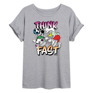 Women's - Disney - Think Fast Oversized Graphic T-Shirt - 1 of 4