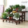 Artloge 3 Tier Freestanding Ladder Wood Plant Stand Step Flower Pot Shelf Large Bench Potted Storage Garden Display Shelf Outdoor Indoor - 3 of 4