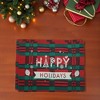 Unique Bargains Christmas Place Mats Linen Red Green White 13"x17.7" 2Pcs - 2 of 4