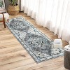 Large Vintage Medallion Rug, Low Pile Non-Slip Washable Traditional Carpet for Living Room, Bedroom, Dining Room - 3 of 4