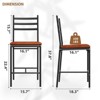 Coolmee Bar Stools Set of 2/4, Faux Leather Bar Chair with Thick Cushion, Upholstered Counter Height Bar Stools with Footrest for Kitchen Island - 2 of 4